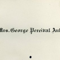 Mrs. George Percival Auld [calling card]